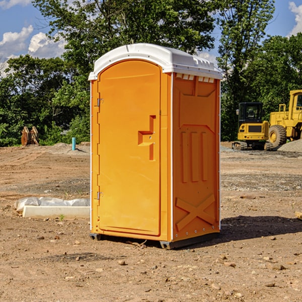 how often are the porta potties cleaned and serviced during a rental period in Willard